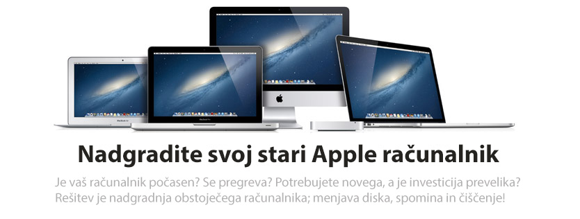 nadgradnja Apple Mac računalnikov